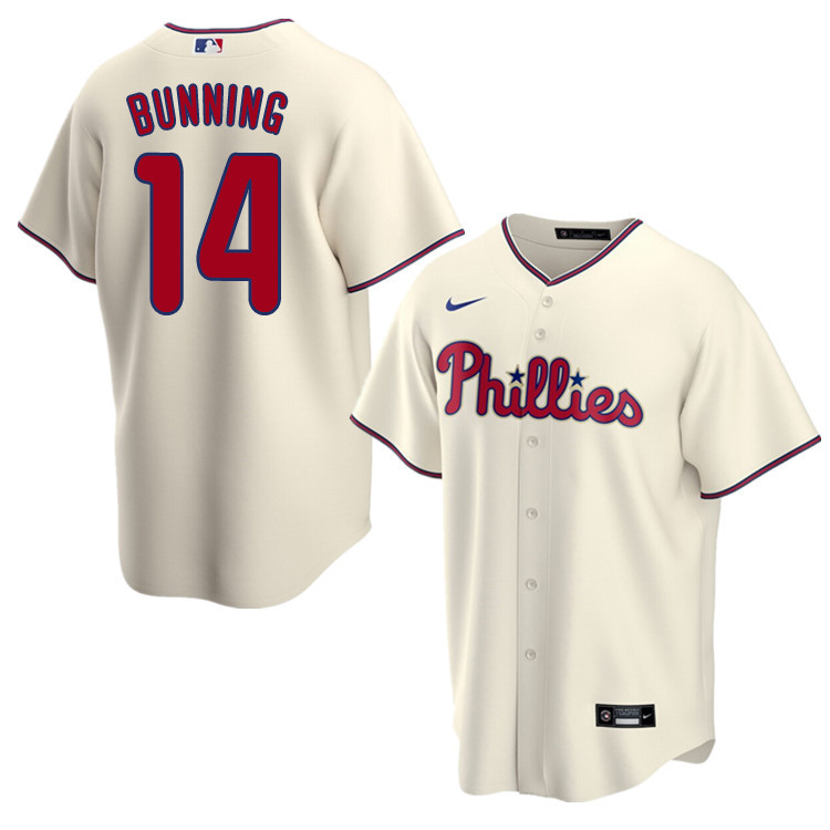 Nike Men #14 Jim Bunning Philadelphia Phillies Baseball Jerseys Sale-Cream